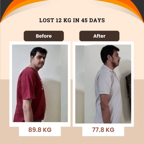 Weight Reduction Within 12 days from 89.8 to77.8 by online nutrition consultation